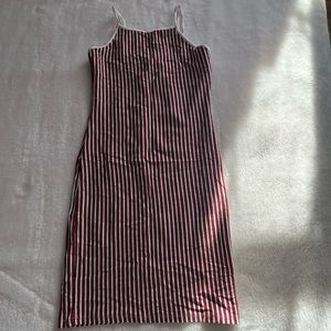 Small red and white bodycon dress